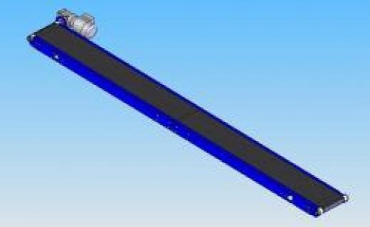 Belt conveyor with a gear on the shaft